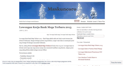 Desktop Screenshot of maskuncoro.wordpress.com