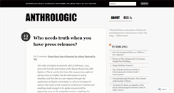 Desktop Screenshot of anthrologic.wordpress.com
