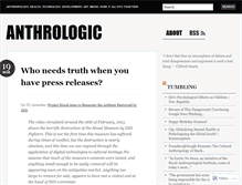 Tablet Screenshot of anthrologic.wordpress.com