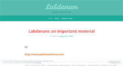 Desktop Screenshot of labdanum.wordpress.com