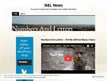Tablet Screenshot of numbersandlettersmusic.wordpress.com