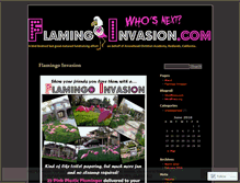 Tablet Screenshot of flamingoinvasion.wordpress.com