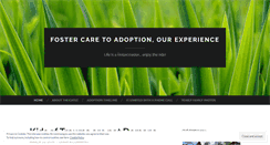 Desktop Screenshot of fostercaretoadoption.wordpress.com