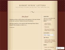 Tablet Screenshot of burnsletters.wordpress.com