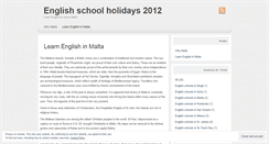 Desktop Screenshot of englishschoolholidays2012.wordpress.com