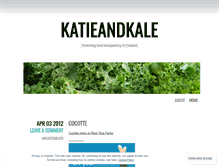 Tablet Screenshot of katieandkale.wordpress.com