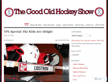 Tablet Screenshot of goodoldhockeyshow.wordpress.com