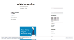 Desktop Screenshot of motionworker.wordpress.com