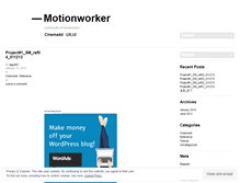 Tablet Screenshot of motionworker.wordpress.com