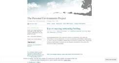 Desktop Screenshot of personalenvironmentsproject.wordpress.com