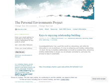 Tablet Screenshot of personalenvironmentsproject.wordpress.com