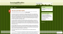 Desktop Screenshot of learningdifficulties.wordpress.com