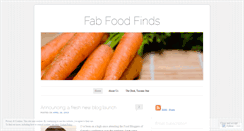 Desktop Screenshot of fabfoodfinds.wordpress.com
