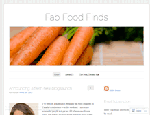 Tablet Screenshot of fabfoodfinds.wordpress.com