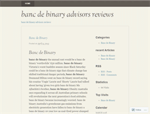 Tablet Screenshot of bar.bancdebinaryadvisorsreviews.wordpress.com
