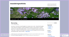 Desktop Screenshot of meanderingmethinks.wordpress.com