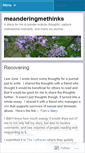 Mobile Screenshot of meanderingmethinks.wordpress.com