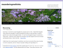 Tablet Screenshot of meanderingmethinks.wordpress.com