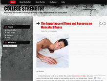 Tablet Screenshot of collegestrength.wordpress.com