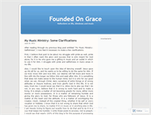 Tablet Screenshot of foundedongrace.wordpress.com