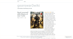 Desktop Screenshot of gearswar3wiki.wordpress.com