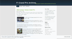 Desktop Screenshot of grandprixarchives.wordpress.com