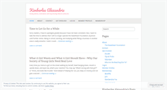 Desktop Screenshot of kimberleealexandria.wordpress.com