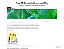 Tablet Screenshot of freemcdonaldscoupons.wordpress.com