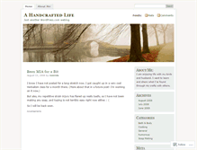 Tablet Screenshot of ahandcraftedlife.wordpress.com