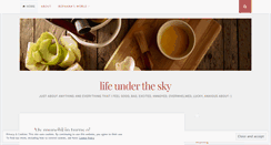 Desktop Screenshot of lifeunderthesky.wordpress.com