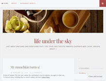 Tablet Screenshot of lifeunderthesky.wordpress.com