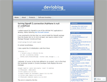 Tablet Screenshot of devio.wordpress.com