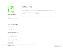 Tablet Screenshot of helloalexandra.wordpress.com