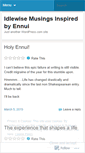 Mobile Screenshot of excusemyennui.wordpress.com