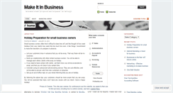 Desktop Screenshot of makeitinbusiness.wordpress.com