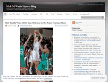 Tablet Screenshot of mmworldsportsblog.wordpress.com