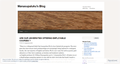 Desktop Screenshot of manasupaluku.wordpress.com