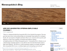 Tablet Screenshot of manasupaluku.wordpress.com