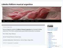 Tablet Screenshot of folklorecatedra.wordpress.com