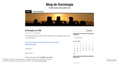 Desktop Screenshot of blogdesociologia.wordpress.com