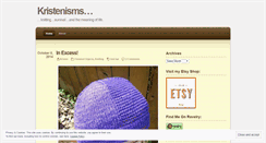 Desktop Screenshot of kristenisms.wordpress.com