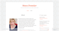 Desktop Screenshot of newsfrontier.wordpress.com