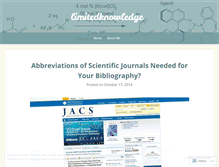 Tablet Screenshot of limitedknowledge.wordpress.com