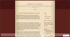 Desktop Screenshot of orientfootballclub.wordpress.com