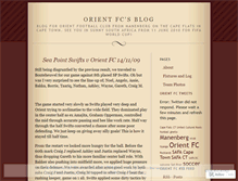 Tablet Screenshot of orientfootballclub.wordpress.com