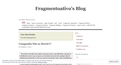 Desktop Screenshot of fragmentoteste.wordpress.com