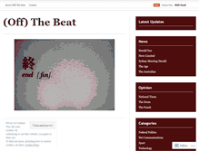 Tablet Screenshot of offthebeatblog.wordpress.com