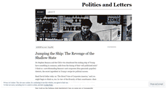 Desktop Screenshot of politicsandletters.wordpress.com