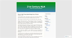 Desktop Screenshot of 21stcenturymlm.wordpress.com