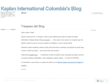 Tablet Screenshot of kaplaninternationalcolombia.wordpress.com